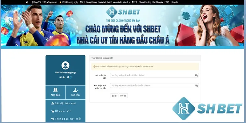 Rút tiền SHBET